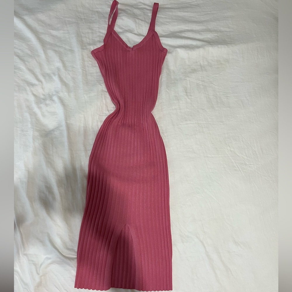 Active USA Ribbed Pink Dress - Picture 3 of 3
